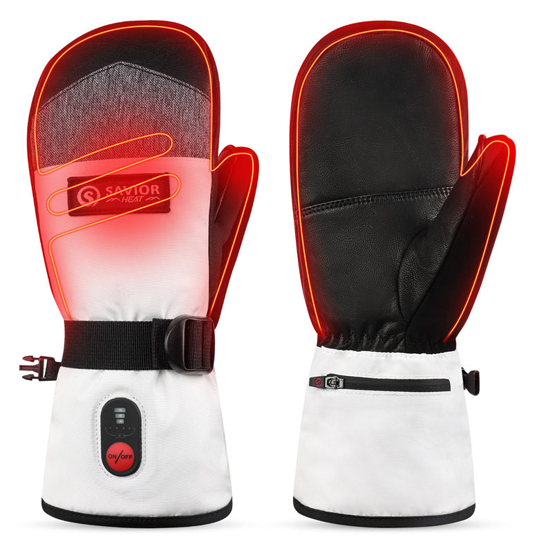 Skiing gloves,Goat Leather gloves -Heated Gloves | Smart gloves | Heated Footwear   SKGU11MW