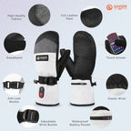 Skiing gloves,Goat Leather gloves -Heated Gloves | Smart gloves | Heated Footwear   SKGU11MW
