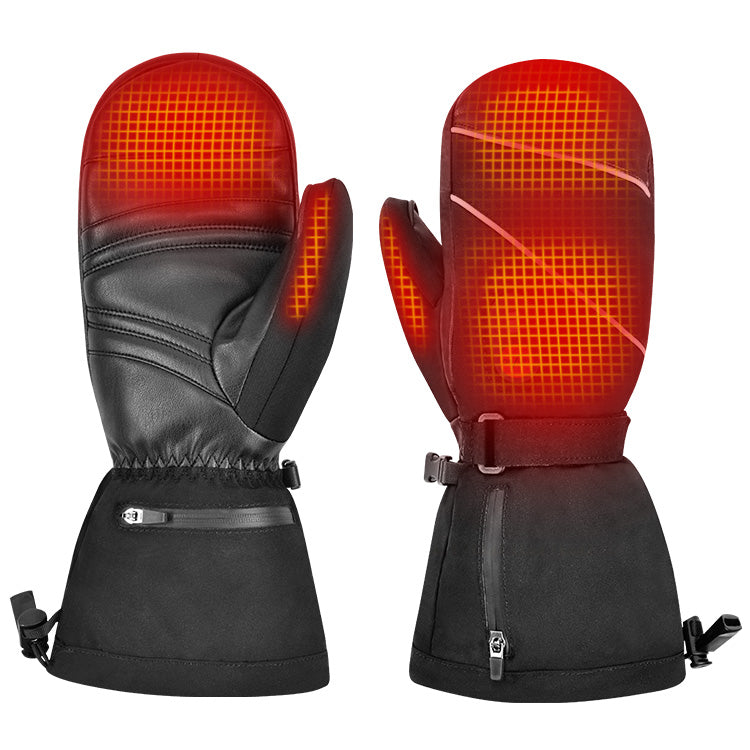 Skiing gloves,Half Leather gloves -Heated Gloves | Smart gloves | Heated Footwear   SKGUS30