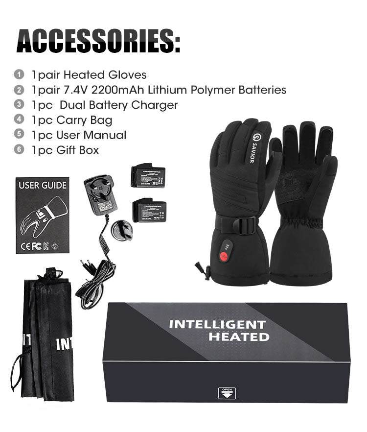 Hiking Gloves,Water Resistant gloves -Heated Gloves|Smart gloves|Heated Footwear SHGS70B