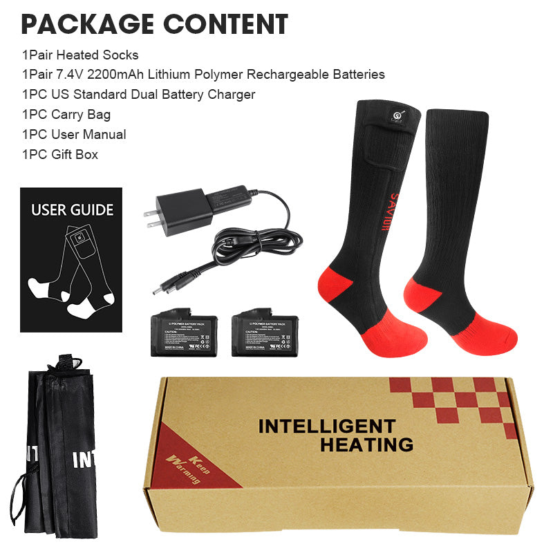 Snowboarding Socks, Windproof Socks - Heated Socks | Smart Socks | Heated Gloves  SS06R